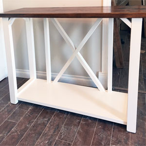 custom wood hall table