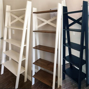 solid wood ladder shelf