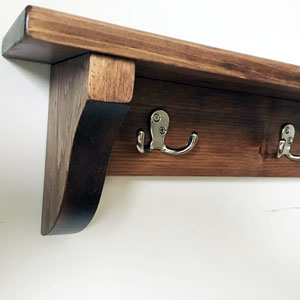 solid wood wall hook